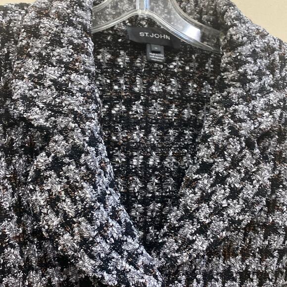 St. John women’s size 14 lovely multi color Santana knit jacket - Picture 4 of 6